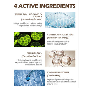 Cream Removal Dark Circle Anti-Wrinkle Eye Bags Repair Crocodile Eye Serum Peptide Collagen