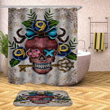 將圖片載入圖庫檢視器 Sugar Skull Waterproof Polyester Fabric Shower Curtain For Bathroom Products
