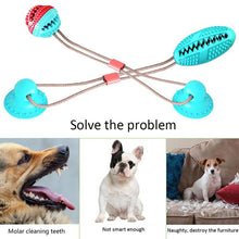 將圖片載入圖庫檢視器 Pet Molar Bite Toy Interactive Fun Pet Leakage Food Toys With Suction Cup Ball Toy
