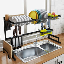 將圖片載入圖庫檢視器 Black 65/85cm Stainless Steel Kitchen Dish Rack
