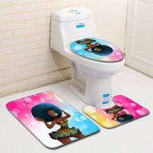 將圖片載入圖庫檢視器 Star Girl Prited Bathroom Non-Slip Pedestal Rug Lid Toilet Cover Bath Mat
