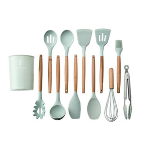 Silicone Kitchen Cooking Utensils Set With Storage Box