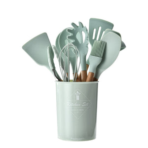 Silicone Kitchen Cooking Utensils Set With Storage Box