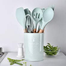 將圖片載入圖庫檢視器 Silicone Kitchen Cooking Utensils Set With Storage Box
