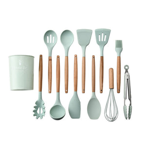 Silicone Kitchen Cooking Utensils Set With Storage Box