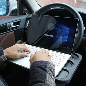 Car Laptop Stand Notebook Desk Steering Wheel Tray Table Food Drink Holder