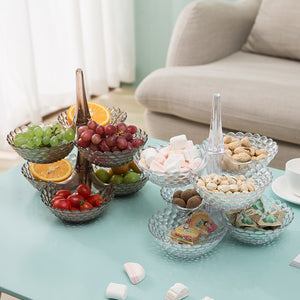 Stacked European Storage Tray Multi-layer Plastic Plate Dried Fruit Snack Organizer