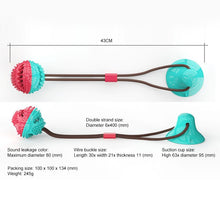 將圖片載入圖庫檢視器 Pet Molar Bite Toy Interactive Fun Pet Leakage Food Toys With Suction Cup Ball Toy
