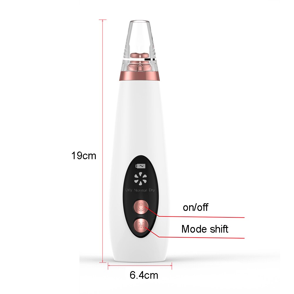 Vacuum Acne Extractor Facial Pore Cleanser  The rechargeable design is convenient for repeated