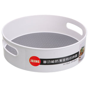 Kitchen Multi-functional anti-skid rotating storage tray Display