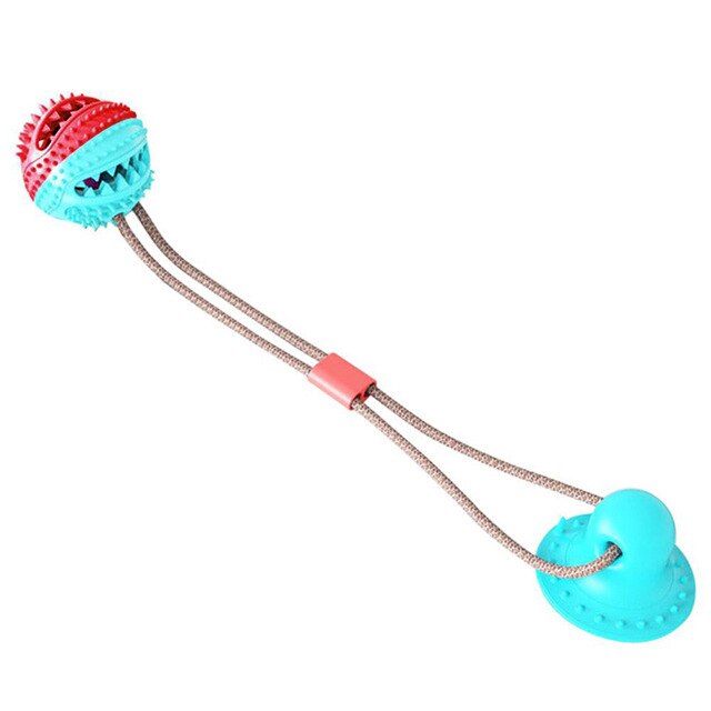 Pet Molar Bite Toy Interactive Fun Pet Leakage Food Toys With Suction Cup Ball Toy