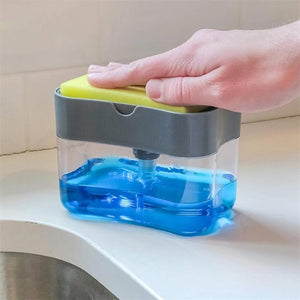 Sponge Box Soap Dispenser Double Layer Kitchen Plastic Soap Dispenser Sponge Scrubber