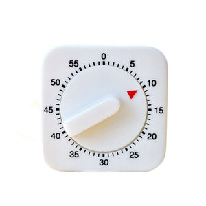 Kitchen Timer White Plastic Reminder Mechanical Timer