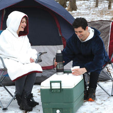 將圖片載入圖庫檢視器 Extra Large Hood Soft Plush Blanket Outdoor Wool Hoodie
