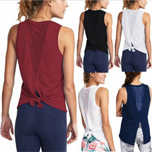 將圖片載入圖庫檢視器 Women Gym Shirt Summer Yoga Tank Top Quick Dry Mesh
