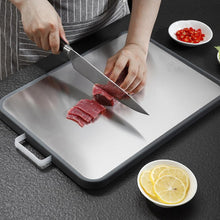 將圖片載入圖庫檢視器 Double-sided Cutting Board Stainless Steel Household Anti-mold Board Kitchen Kneading Cutting Board

