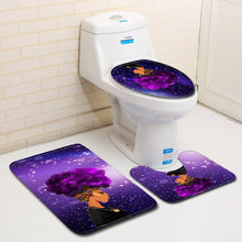 將圖片載入圖庫檢視器 Star Girl Prited Bathroom Non-Slip Pedestal Rug Lid Toilet Cover Bath Mat
