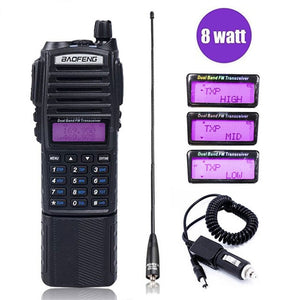 UV-82 8W Powerful Walkie Talkie 1/4/8Watts 10KM lLong Range 2 Way CB Radio