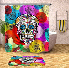 將圖片載入圖庫檢視器 Sugar Skull Waterproof Polyester Fabric Shower Curtain For Bathroom Products
