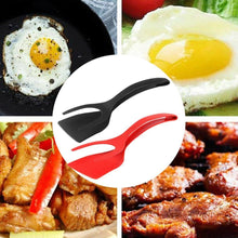 將圖片載入圖庫檢視器 Grip and Flip Tongs Egg Spatula Tongs Clamp Pancake Fried Egg French Toast Omelet
