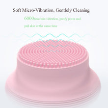 將圖片載入圖庫檢視器 Facial Cleansing Brush Mini USB Charging Silicone Face Cleanser Waterproof Ultrasonic Skin Scrubber
