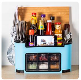 kitchen shelf condiment box, condiment pot, bottle set combination