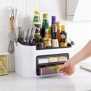 kitchen shelf condiment box, condiment pot, bottle set combination