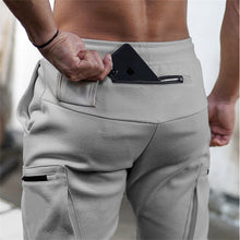 將圖片載入圖庫檢視器 Jogger Sweatpants Men Gym Workout Fitness Cotton Trousers

