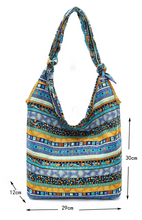 將圖片載入圖庫檢視器 Hippy Style Sling Cross Body Shoulder Messenger Multi Color Bag
