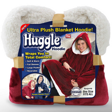 將圖片載入圖庫檢視器 Extra Large Hood Soft Plush Blanket Outdoor Wool Hoodie
