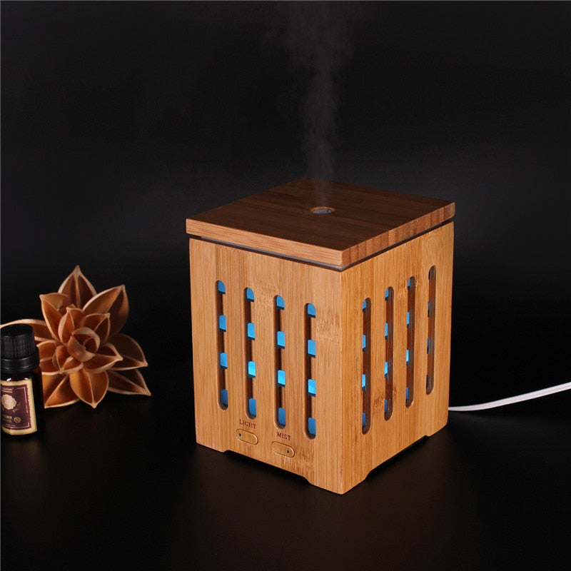 Real Bamboo Essential Oil Diffuser Ultrasonic Aromatherapy Diffusers