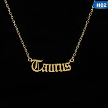將圖片載入圖庫檢視器 Men Women 12 Zodiac Letter Constellations Pendants Necklace For
