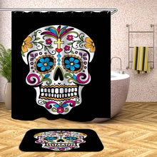 將圖片載入圖庫檢視器 Sugar Skull Waterproof Polyester Fabric Shower Curtain For Bathroom Products
