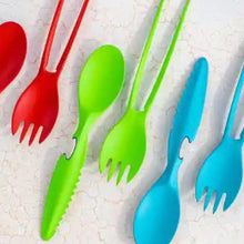 將圖片載入圖庫檢視器 Outdoor Camping Picnic Titanium Spoon Tableware Titanium Fork Ultralight
