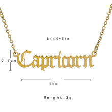 將圖片載入圖庫檢視器 Men Women 12 Zodiac Letter Constellations Pendants Necklace For
