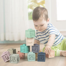 將圖片載入圖庫檢視器 Baby Grasp Toy Soft Rubber Vinyl Embossed Building Blocks

