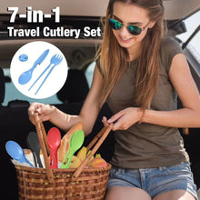 將圖片載入圖庫檢視器 Outdoor Camping Picnic Titanium Spoon Tableware Titanium Fork Ultralight
