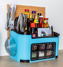 將圖片載入圖庫檢視器 kitchen shelf condiment box, condiment pot, bottle set combination

