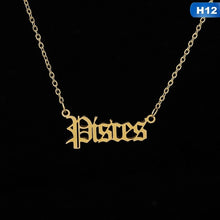 將圖片載入圖庫檢視器 Men Women 12 Zodiac Letter Constellations Pendants Necklace For
