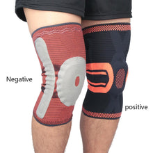 將圖片載入圖庫檢視器 Patella Knee Protector Brace Elastic Silicone Spring Knee Pad Training Knitted Compression
