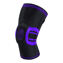 將圖片載入圖庫檢視器 Patella Knee Protector Brace Elastic Silicone Spring Knee Pad Training Knitted Compression
