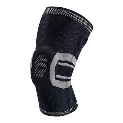 Patella Knee Protector Brace Elastic Silicone Spring Knee Pad Training Knitted Compression