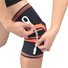 將圖片載入圖庫檢視器 Patella Knee Protector Brace Elastic Silicone Spring Knee Pad Training Knitted Compression
