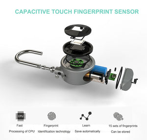 Fingerprint Smart Keyless Lock Waterproof APP Button Password Unlock