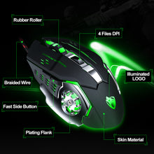將圖片載入圖庫檢視器 LED Computer Mice USB Cable Silent
