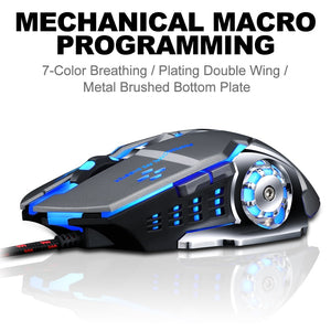 LED Computer Mice USB Cable Silent
