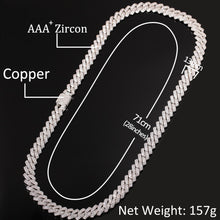 將圖片載入圖庫檢視器 Micro Pave Prong Chain Necklaces Fashion Hiphop Full Iced Out Cubic Zirconia Jewelry For Men Women
