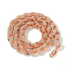將圖片載入圖庫檢視器 Men Women Rope Chain Necklace Iced Out Rhinestones Hip hop Necklaces Jewelry
