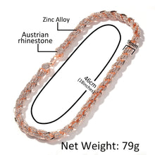 將圖片載入圖庫檢視器 Men Women Rope Chain Necklace Iced Out Rhinestones Hip hop Necklaces Jewelry
