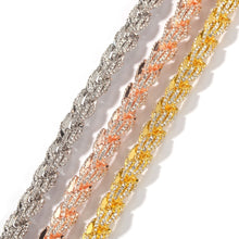 將圖片載入圖庫檢視器 Men Women Rope Chain Necklace Iced Out Rhinestones Hip hop Necklaces Jewelry
